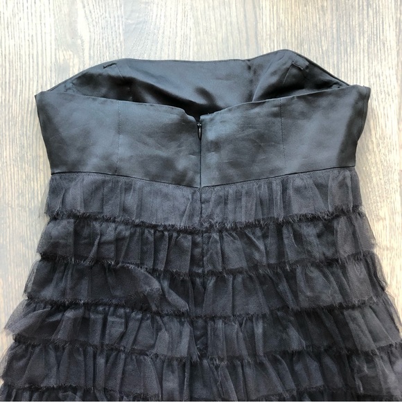 J. Crew Black Strapless Dress w/ Layers of Tuille - Picture 3 of 10